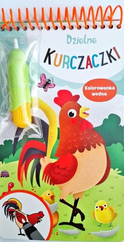 Dzielne kurczaki. Kolorowanka wodna Dzielne kurczaki. Kolorowanka wodna