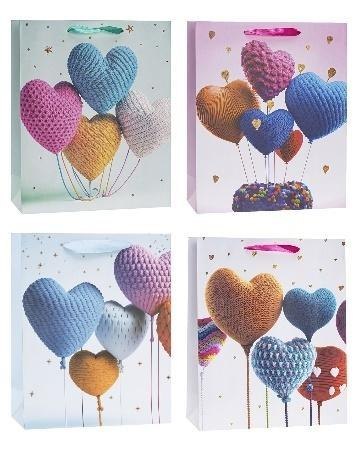 Torebka ozdobna 26x32x10 serce mix ROZETTE Torebka ozdobna 26x32x10 serce mix ROZETTE