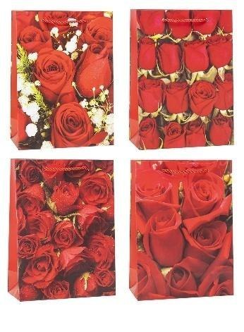 Torebka ozdobna 31x42x12 róże mix ROZETTE Torebka ozdobna 31x42x12 róże mix ROZETTE