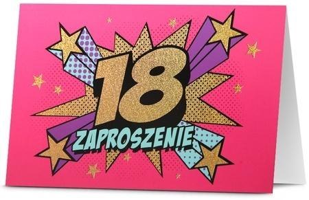 Zaproszenie Urodziny 18 (5szt) Zaproszenie Urodziny 18 (5szt)