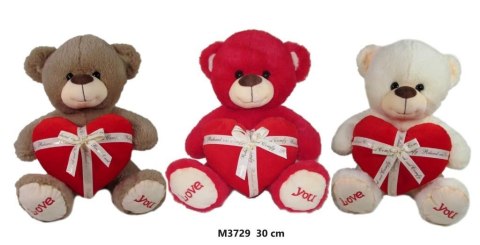 Miś z sercem 30cm MIX Miś z sercem 30cm MIX