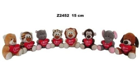 Zwierzęta z sercem 15cm MIX Zwierzęta z sercem 15cm MIX