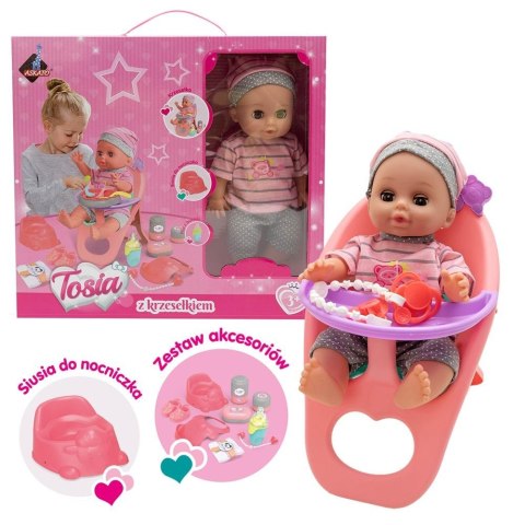 Lalka z krzesełkiem do karmienia Lalka z krzesełkiem do karmienia