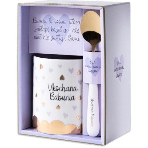 Zestaw Kubek+Łyżka dla Babci - Ukochana Babunia Zestaw Kubek+Łyżka dla Babci - Ukochana Babunia