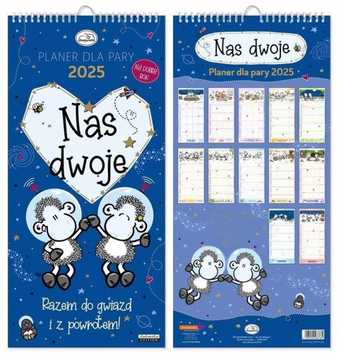 Kalendarz 2025 ścienny planer Sheepworld dla pary Kalendarz 2025 ścienny planer Sheepworld dla pary