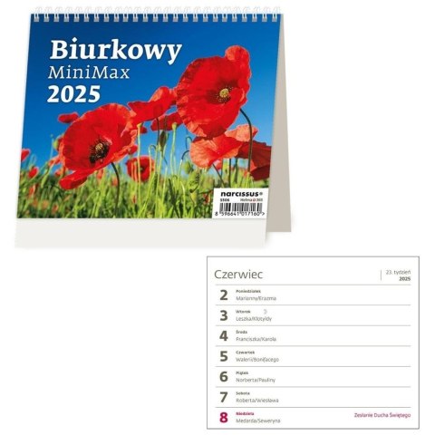 Kalendarz 2025 biurkowy MiniMax tygodniowy HELMA Kalendarz 2025 biurkowy MiniMax tygodniowy HELMA
