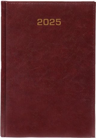 Kalendarz 2025 dzienny A5 Baladek bordowy