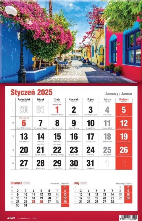 Kalendarz 2025 jednodzielny MIX Kalendarz 2025 jednodzielny MIX