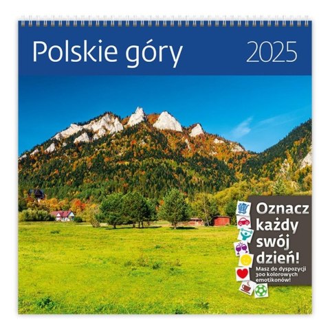Kalendarz 2025 ścienny 30x30cm Polskie Góry HELMA Kalendarz 2025 ścienny 30x30cm Polskie Góry HELMA