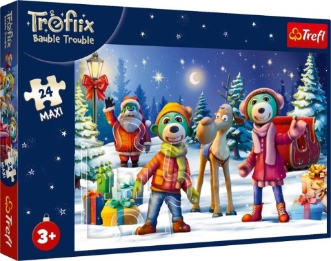 Puzzle 24 maxi Trefliki lepią bałwana TREFL Puzzle 24 maxi Trefliki lepią bałwana TREFL