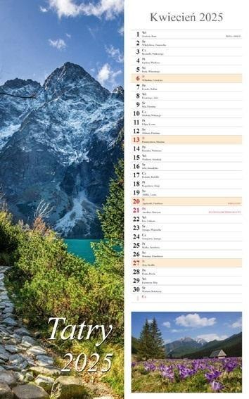 Kalendarz 2025 ścienny pasek Tatry Kalendarz 2025 ścienny pasek Tatry
