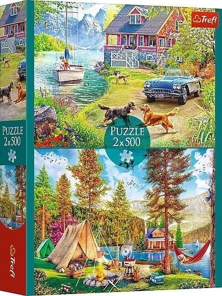 Puzzle 2x500 Letni relaks TREFL Puzzle 2x500 Letni relaks TREFL