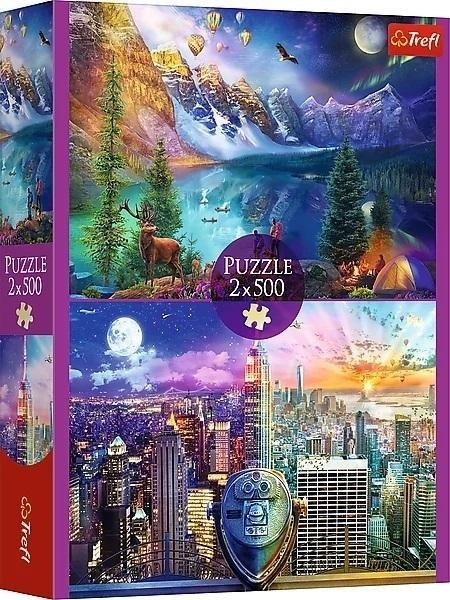 Puzzle 2x500 Wycieczka po Ameryce TREFL Puzzle 2x500 Wycieczka po Ameryce TREFL