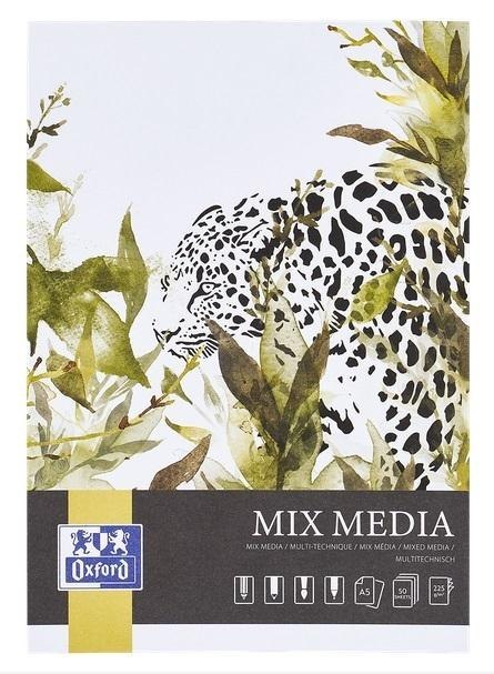 Blok artystyczny A5/50K mix media 225g klejony Blok artystyczny A5/50K mix media 225g klejony