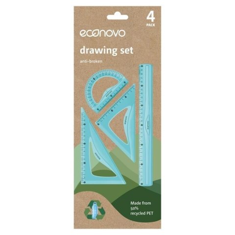 Zestaw geometryczny z linijką 30cm 4szt Zestaw geometryczny z linijką 30cm 4szt