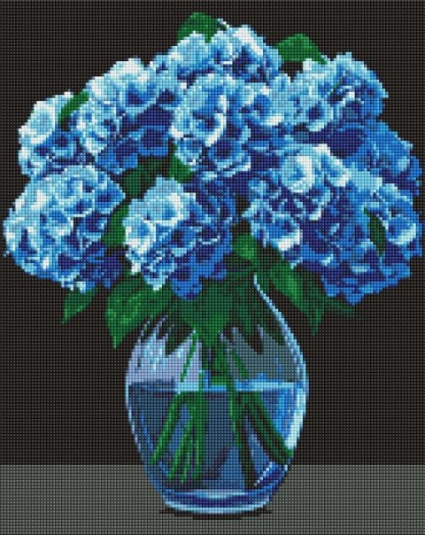 Diamentowa mozaika - Bukiet hortensji 40x50cm Diamentowa mozaika - Bukiet hortensji 40x50cm