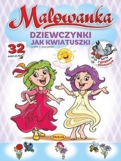 Malowanka - Dziewczynki jak kwiatuszki Malowanka - Dziewczynki jak kwiatuszki