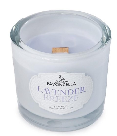 Świeczka sojowa Lavender Breeze biała 170g Świeczka sojowa Lavender Breeze biała 170g