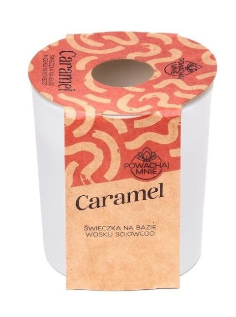 Świeczka sojowa Powąchaj mnie Caramel biała Świeczka sojowa Powąchaj mnie Caramel biała