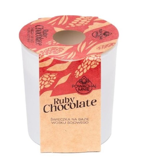 Świeczka sojowa Powąchaj mnie Ruby Chocolate biała