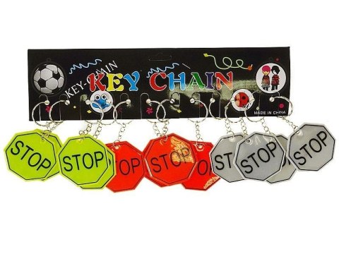 Brelok odblaskowy znak stop (12szt) Brelok odblaskowy znak stop (12szt)