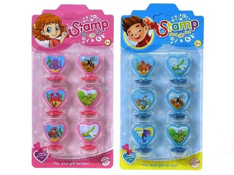 Stempelki serduszka zwierzęta MIX Stempelki serduszka zwierzęta MIX