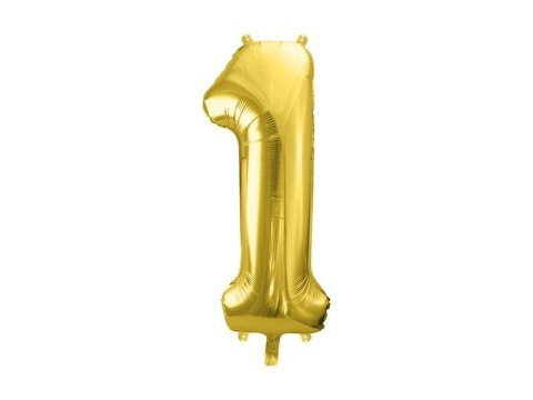 Balon foliowy 1 jasny złoty 72cm Balon foliowy 1 jasny złoty 72cm