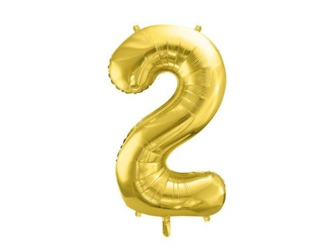 Balon foliowy 2 jasny złoty 72cm Balon foliowy 2 jasny złoty 72cm