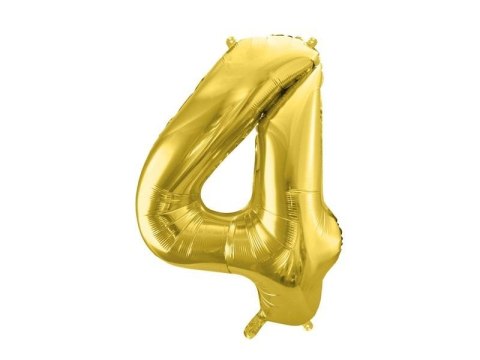 Balon foliowy 4 jasny złoty 72cm Balon foliowy 4 jasny złoty 72cm