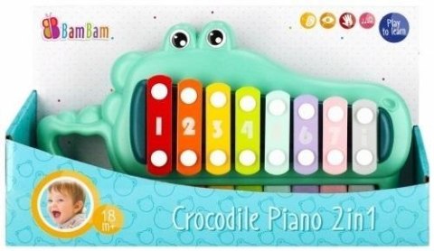 Pianinko cymbałki krokodylek 2w1 BAM BAM Pianinko cymbałki krokodylek 2w1 BAM BAM
