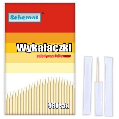 Wykałaczki pojedynczo pakowane 980szt Wykałaczki pojedynczo pakowane 980szt