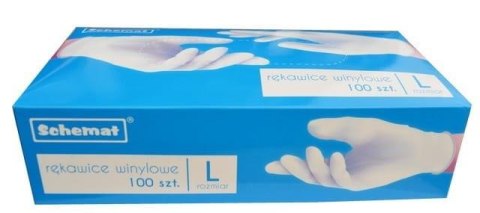 Rękawice jednorazowe gospodarcze winylowe L 100szt Rękawice jednorazowe gospodarcze winylowe L 100szt