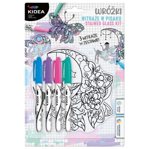 Witraże w pisaku wróżki KIDEA Witraże w pisaku wróżki KIDEA