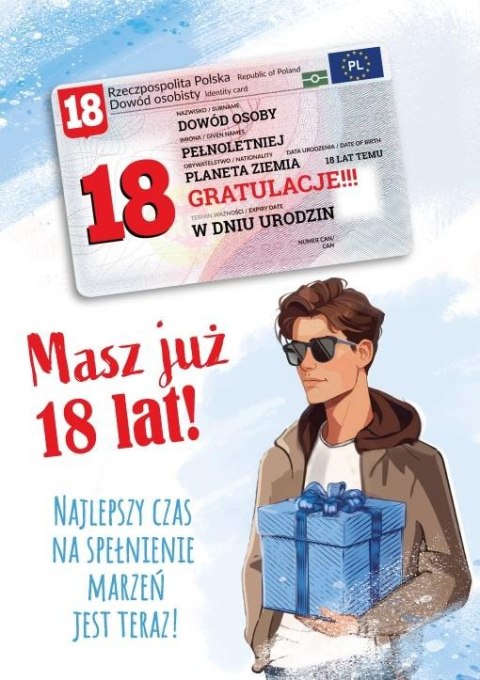Karnet urodziny 18 Karnet urodziny 18