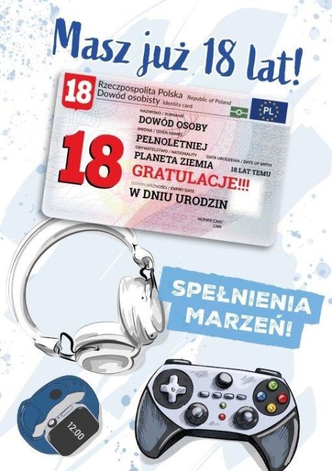 Karnet urodziny 18 Karnet urodziny 18