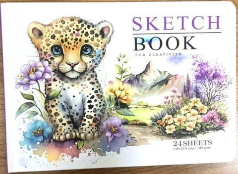 Szkicownik N9576 A5 24 kartki gładki Gepard Szkicownik N9576 A5 24 kartki gładki Gepard