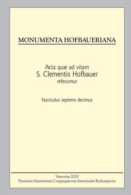 Monumenta Hofbaueriana Tom 17