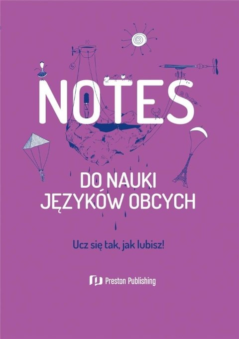 Notes do nauki języków obcych fioletowy Notes do nauki języków obcych fioletowy
