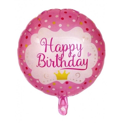 Balon foliowy Happy Birthday różowy Balon foliowy Happy Birthday różowy