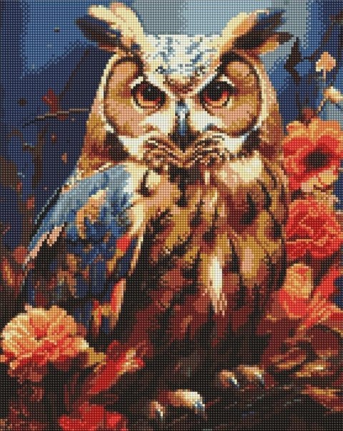 Diamentowa mozaika - Leśna sowa 40x50cm Diamentowa mozaika - Leśna sowa 40x50cm