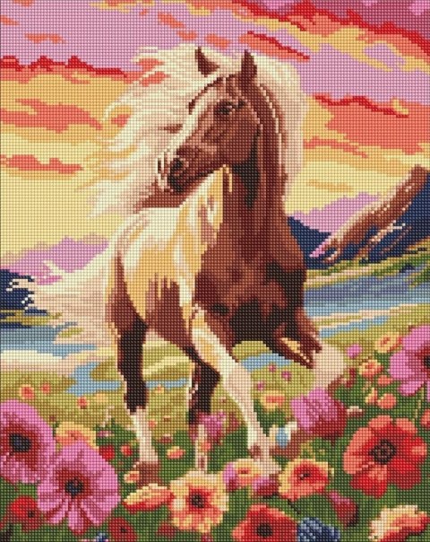 Diamentowa mozaika - Wykwintny koń 40x50cm Diamentowa mozaika - Wykwintny koń 40x50cm