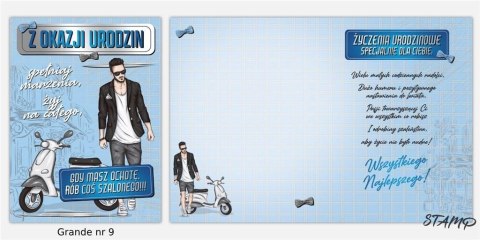 Karnet Grande + koperta wzór nr 09 Urodziny Karnet Grande + koperta wzór nr 09 Urodziny