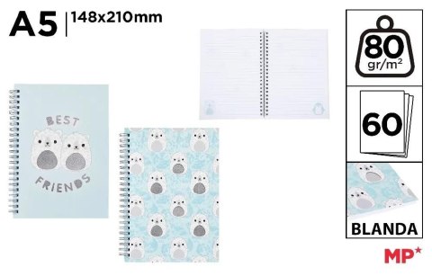 Notes na spirali A5 Frosty 148x210mm MIX Notes na spirali A5 Frosty 148x210mm MIX