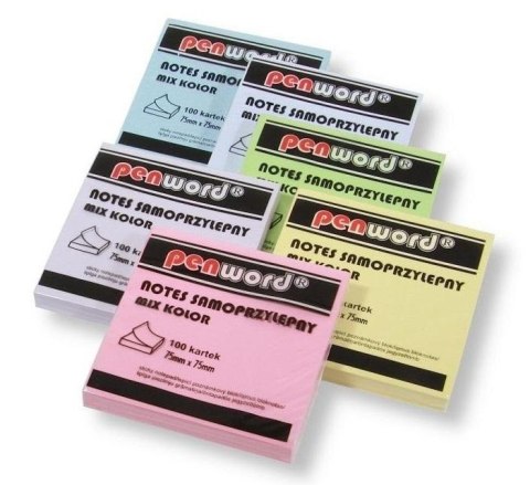 Notes samoprzylepny pastel mix 75x75mm 100K Notes samoprzylepny pastel mix 75x75mm 100K