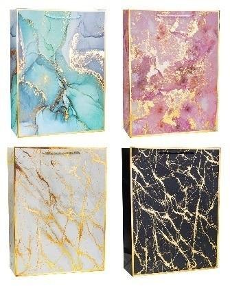 Torebka ozdobna Marmur 18x23x8cm mix ROZETTE Torebka ozdobna Marmur 18x23x8cm mix ROZETTE