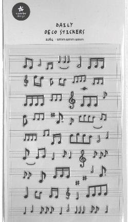 Naklejki ozdobne Muzyka Nuty Naklejki ozdobne Muzyka Nuty