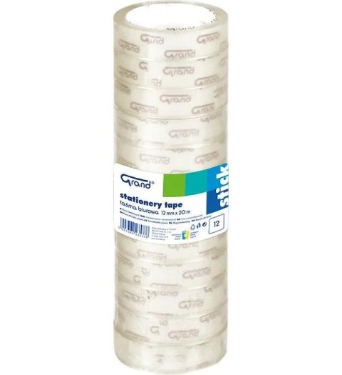 Taśma biurowa 12mmx20m (12szt) GRAND Taśma biurowa 12mmx20m (12szt) GRAND