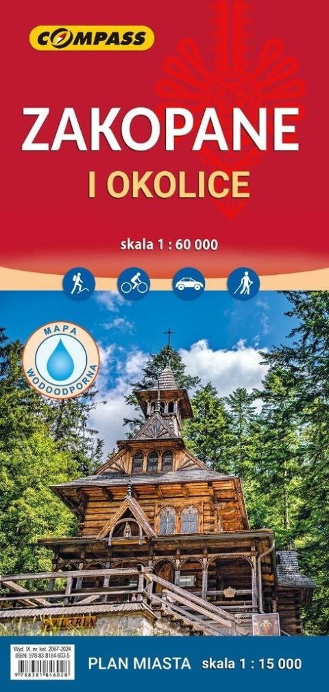 Mapa - Zakopane okolice 1:60 000 lam Mapa - Zakopane okolice 1:60 000 lam