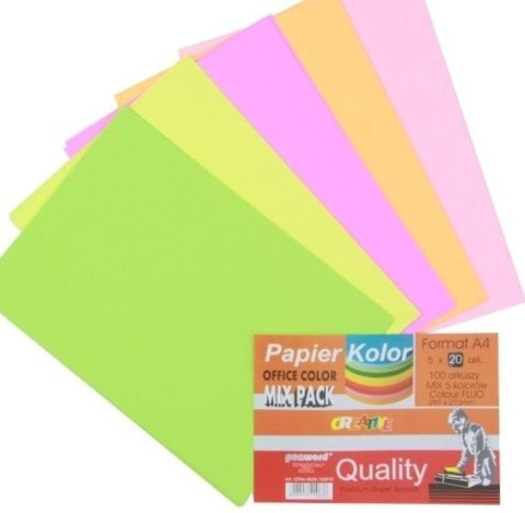 Papier kolorowy A4 fluo Papier kolorowy A4 fluo