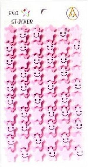 Stiker Gwiazdka piankowy jasny róż